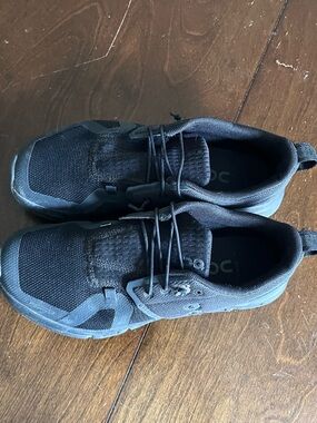 Kids Black Athletic Sneakers with Easy Lace System